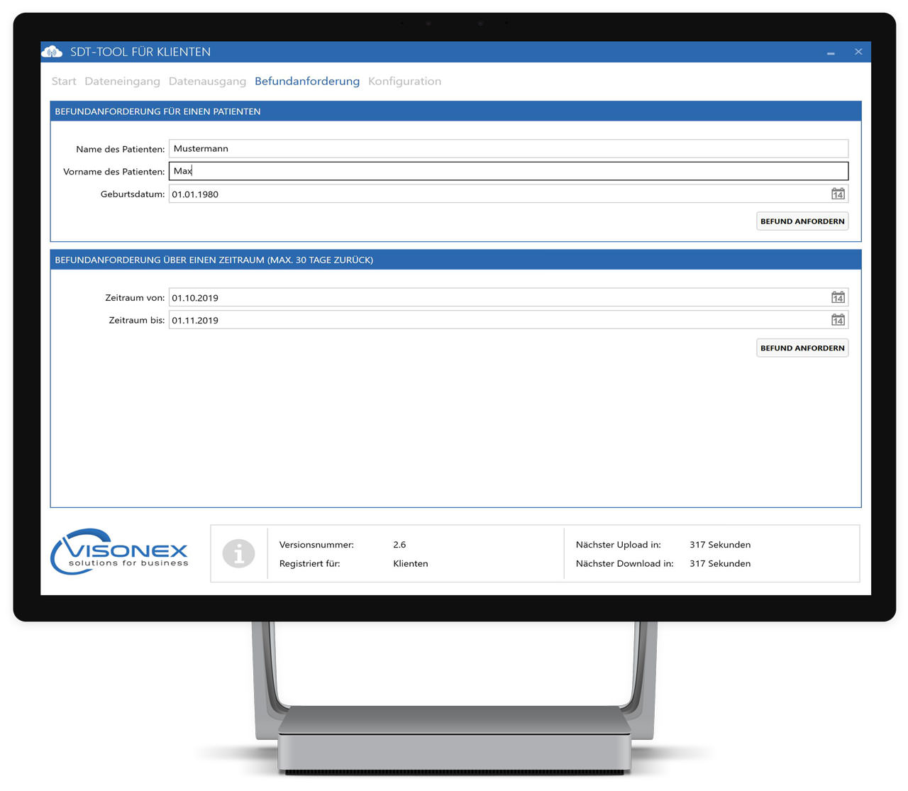 SafeData PLUS Befundansicht