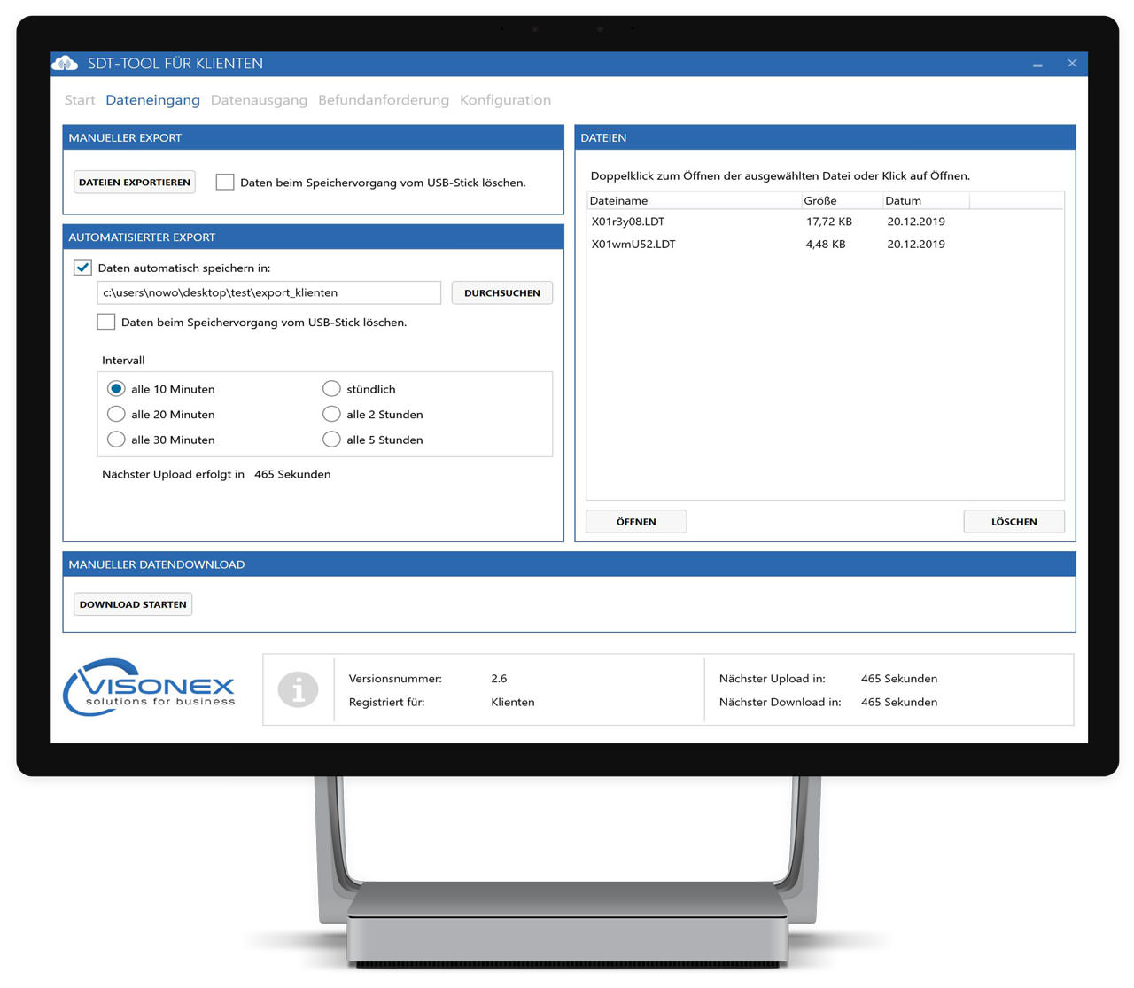 SafeData PLUS Befundeingang